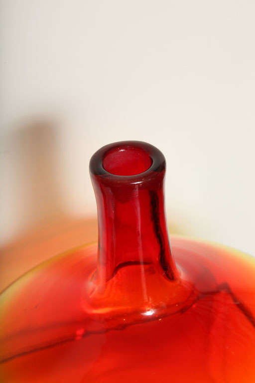 Mid-20th Century Large Amberina Hand Blown Glass Vase by BLENKO