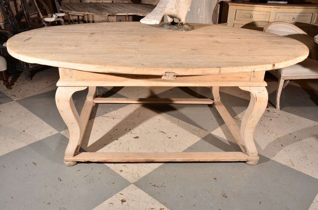 Bleached walnut dining table