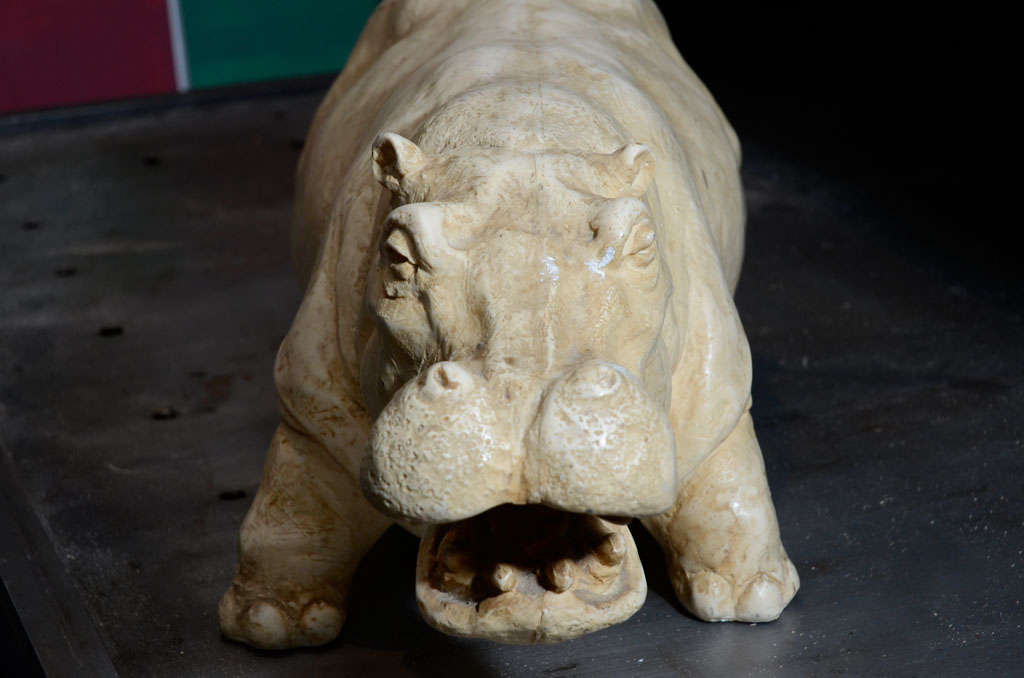 Italian A Great Ceramic Hippo
