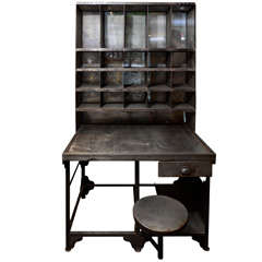 Antique French Mail Sorter Desk