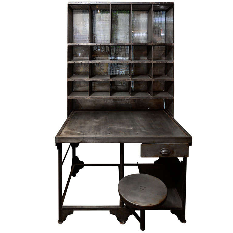 French Mail Sorter Desk at 1stDibs vintage mail desk, mail sorting