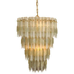Murano glass 4 tier chandelier