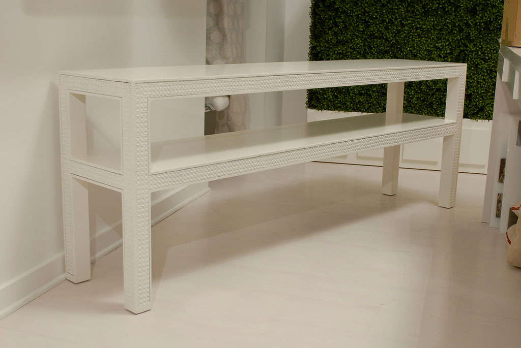 Vintage Cane Console at 1stDibs