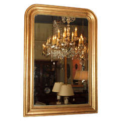 Antique French gold leaf Louis Philippe mirror