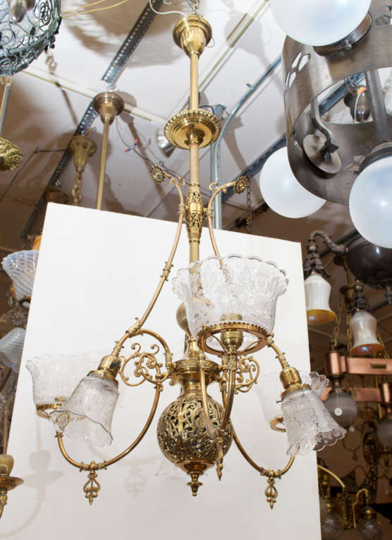 Victorian Chandelier with Griffins