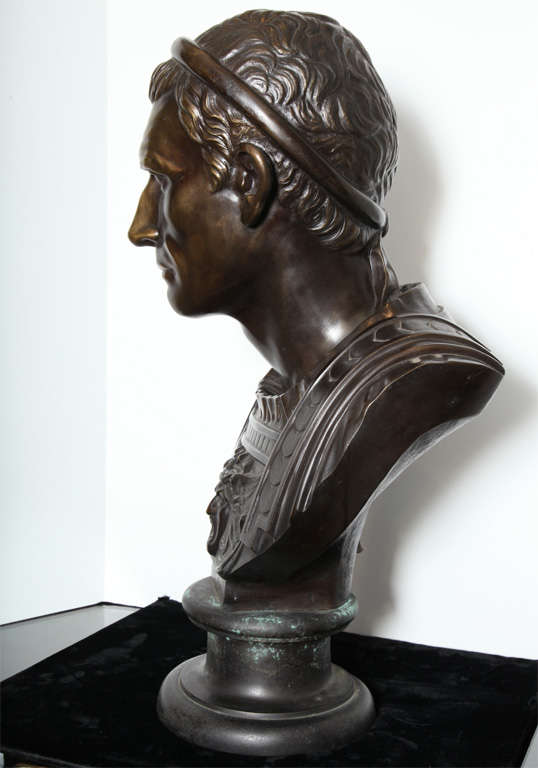 Patinated Bronze Bust of Julius Caesar 2