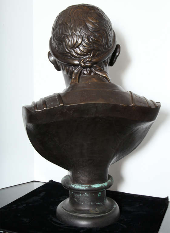 Patinated Bronze Bust of Julius Caesar 3