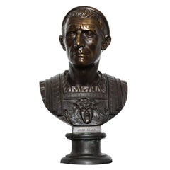 Patinated Bronze Bust of Julius Caesar