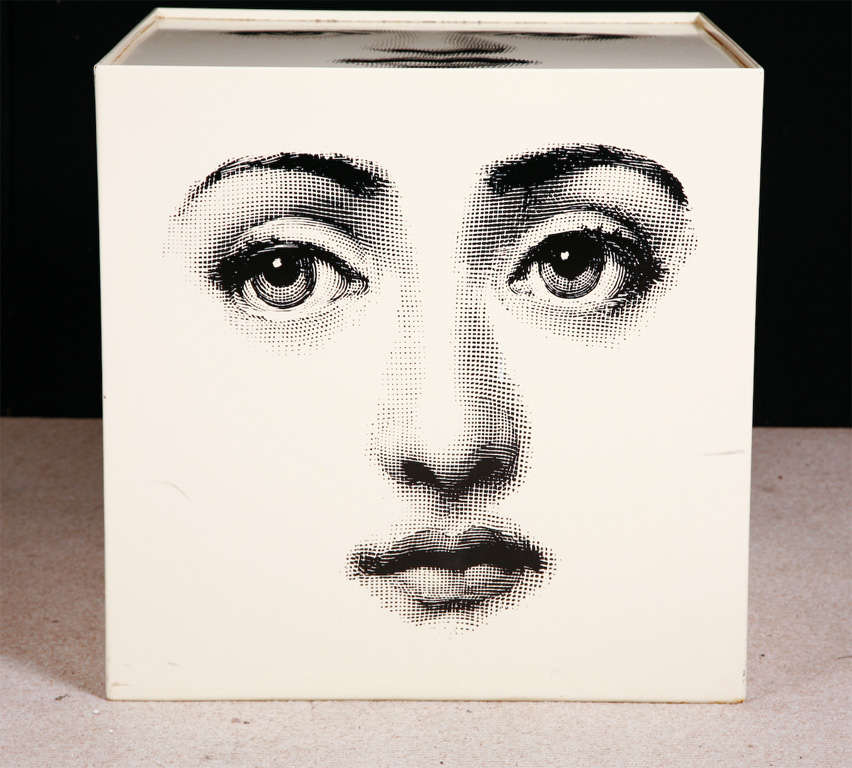 A rare Cube Table base by Piero Fornasetti.
