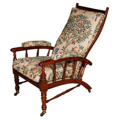 Arts and Crafts Mahogany armchair with adjustable back, England circa 1870