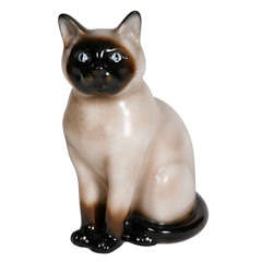 A Piero Fornasetti Life-size Ceramic Cat.