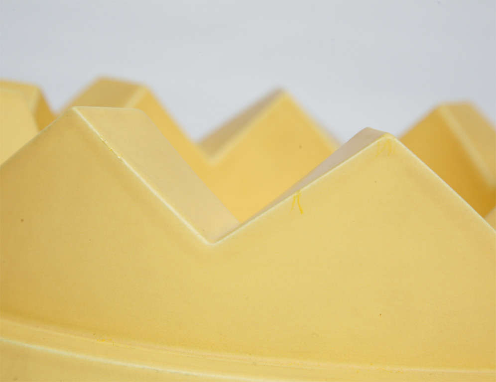 20th Century A Memphis Yellow ceramic fruit bowl by Ettore Sottsass