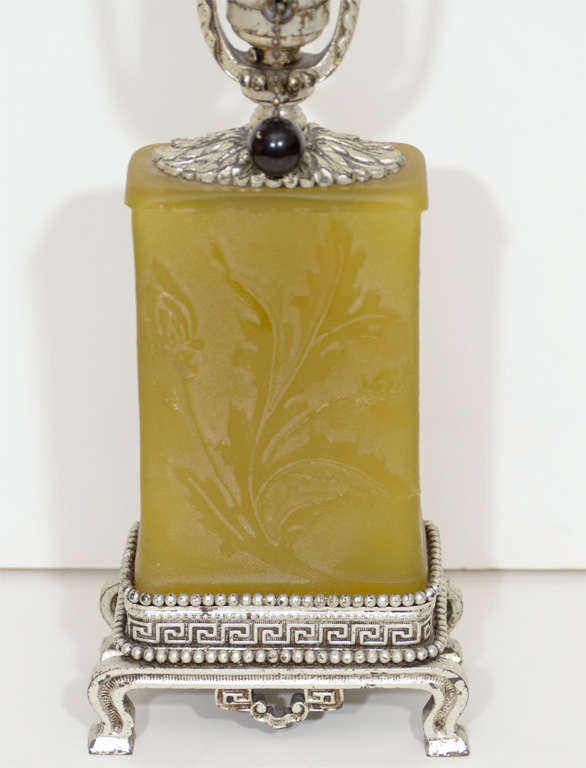 American Steuben Glass Lamp For Sale