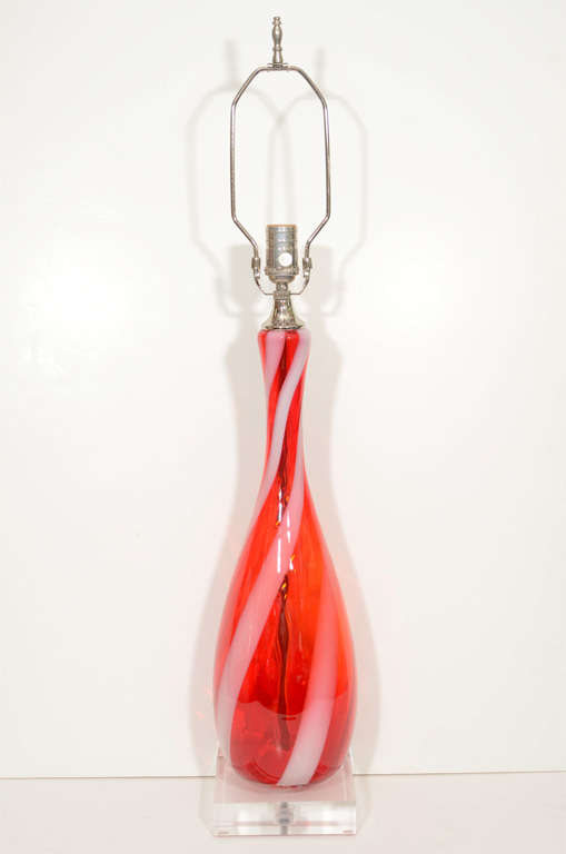 Pair of  Murano Glass Lamps