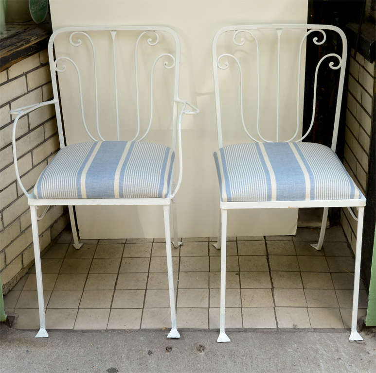 Set of Four Wrought Iron  Chairs