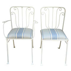 Set of Four Wrought Iron  Chairs