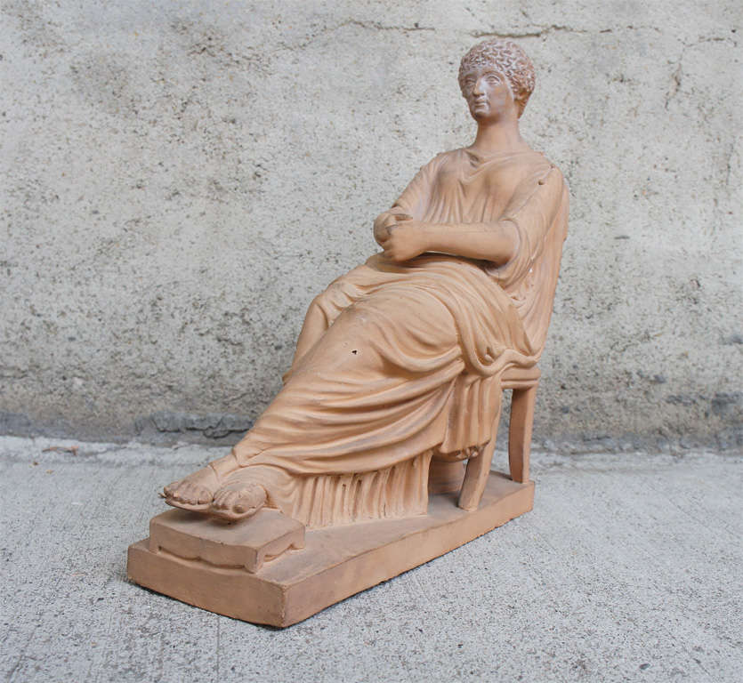 Seated Greek Lady in Terracotta