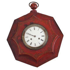 Scarlet French tole clock