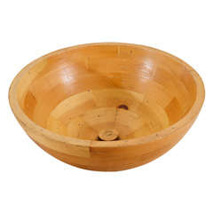 Large Laminated Wooden Bowl