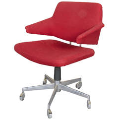 Retro Desk Chair by Kevi on Casters, Danish