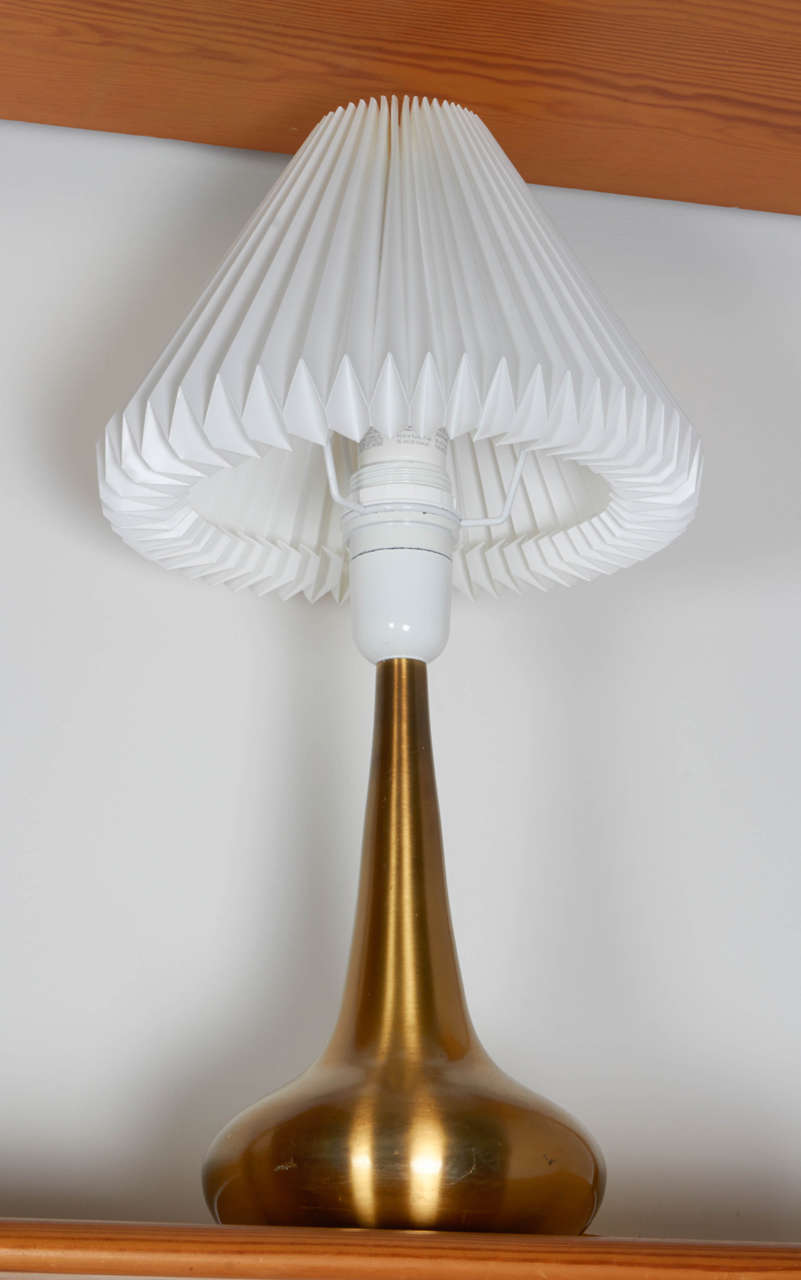 Scandinavian Jo Hammerborg Brass Table Lamp, Pair