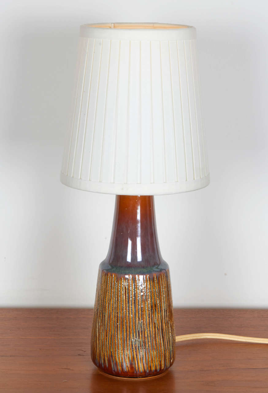 Vintage 1960s Palshus Lamp

This Retro Ceramic Vase is in like new condition. No nicks, cracks, or crazing. Per Linnemann (1912-1999) was the son of Danish sculptor Willie Wulff. He later took on his stepfathers surname Schmidt.  Per entered the