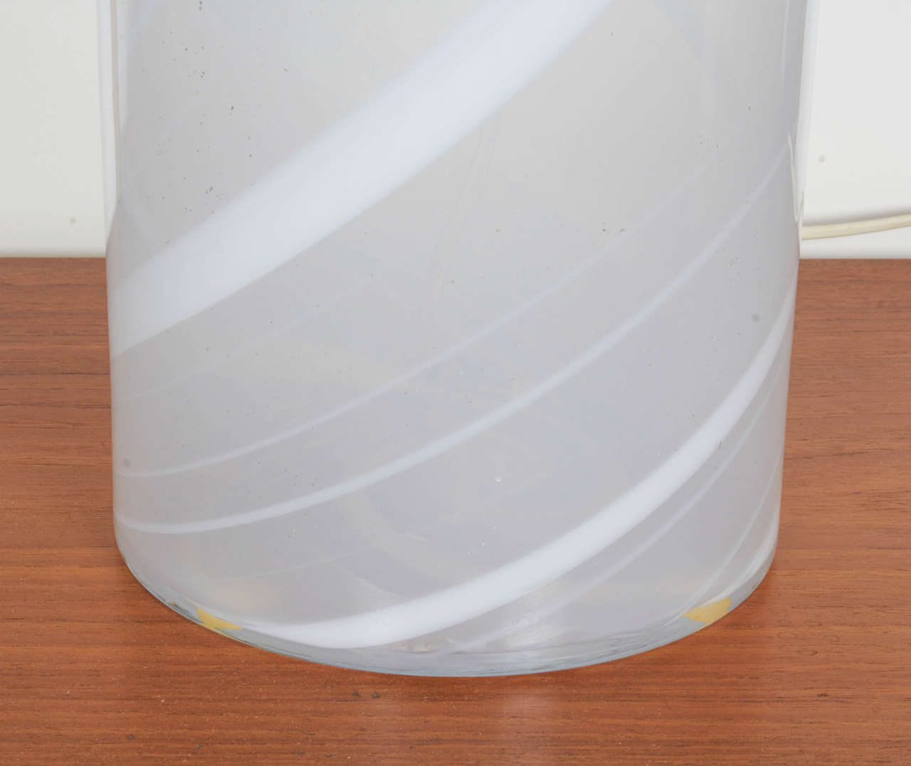 Mid-20th Century Danish Blown Glass Table Lamp For Sale