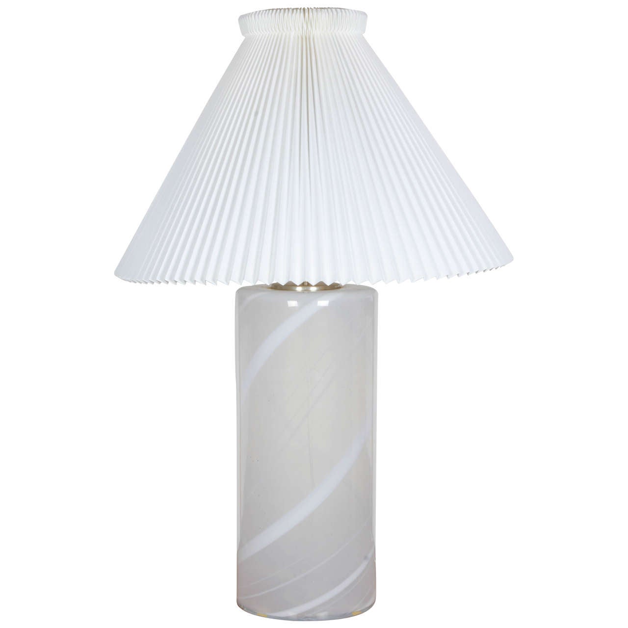 Danish Blown Glass Table Lamp For Sale