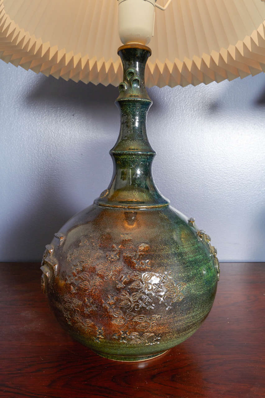 Bjorn Wiinblad Ceramic Table Lamps, Pair, Danish Pottery 2