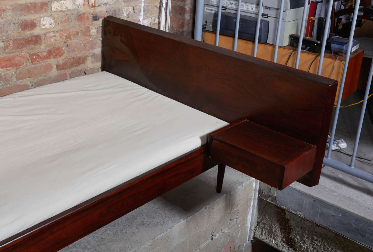 Scandinavian Modern Danish Rosewood Queen Bed