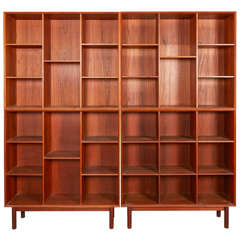 Solid Teak Modular Bookcases by Hvidt and Mølgaard