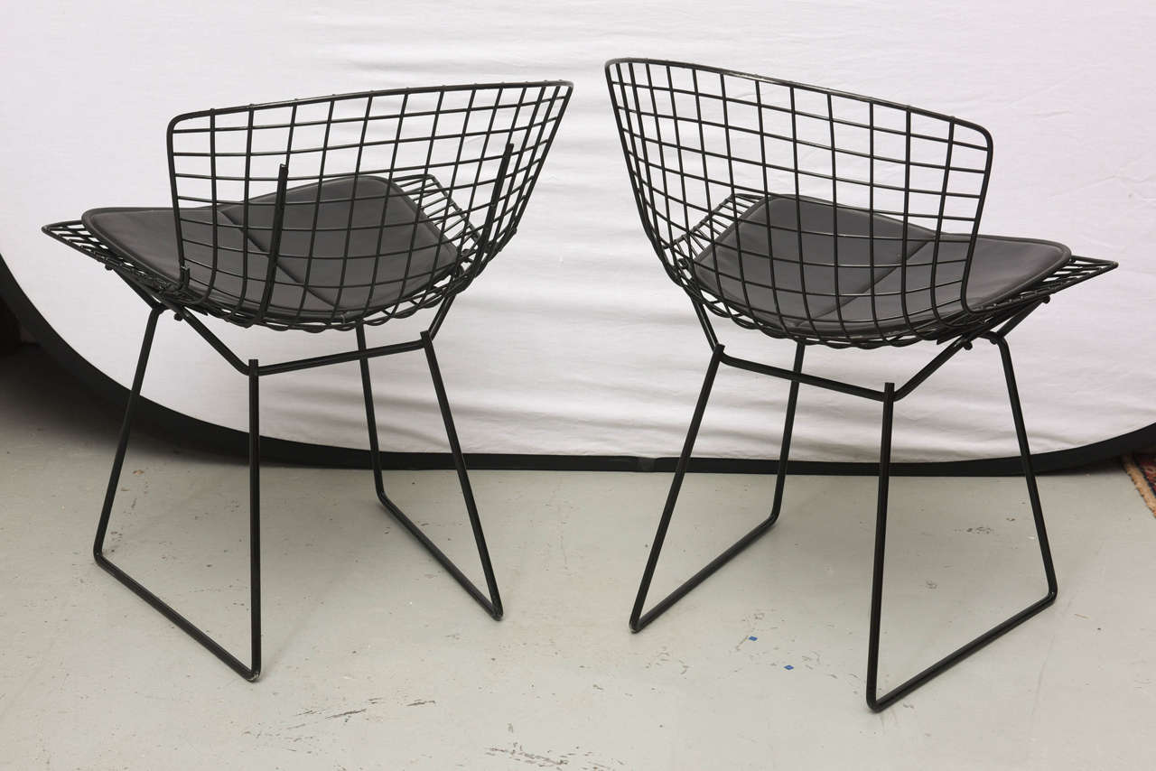 black bertoia chair
