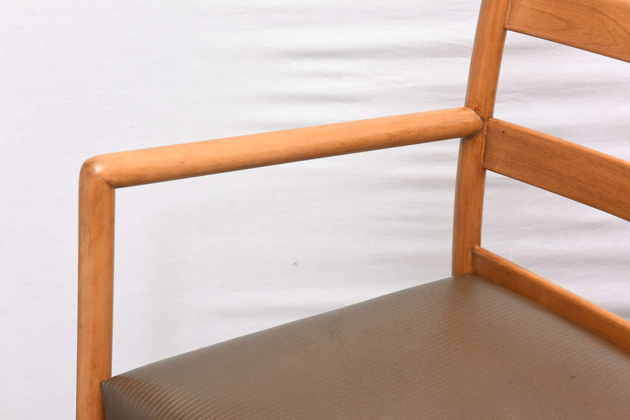 Mid-Century Modern T.H. Robsjohn Gibbings Ladder-Back Chairs in Walnut, Set of Eight, USA, 1950s For Sale