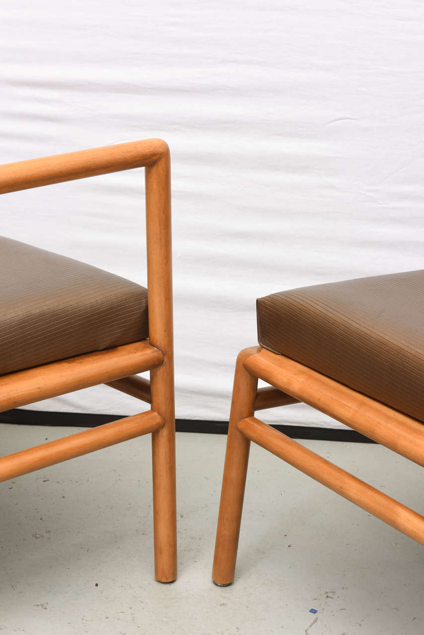 T.H. Robsjohn Gibbings Ladder-Back Chairs in Walnut, Set of Eight, USA, 1950s For Sale 1