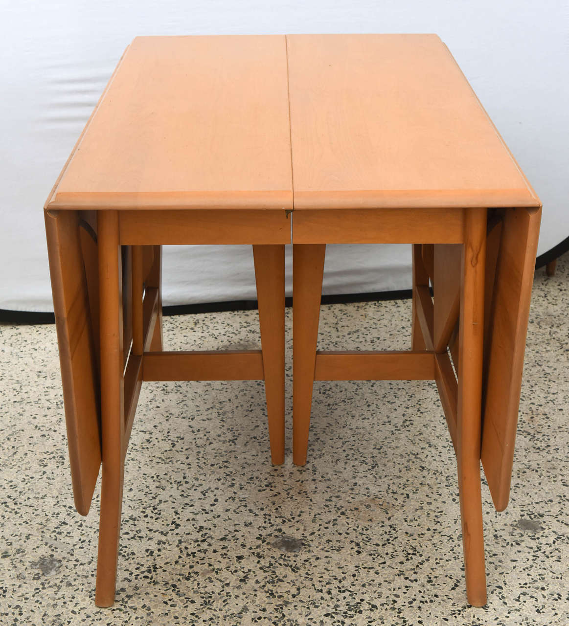 Maple Heywood Wakefield Drop Leaf Dining Table 1950s Saturday