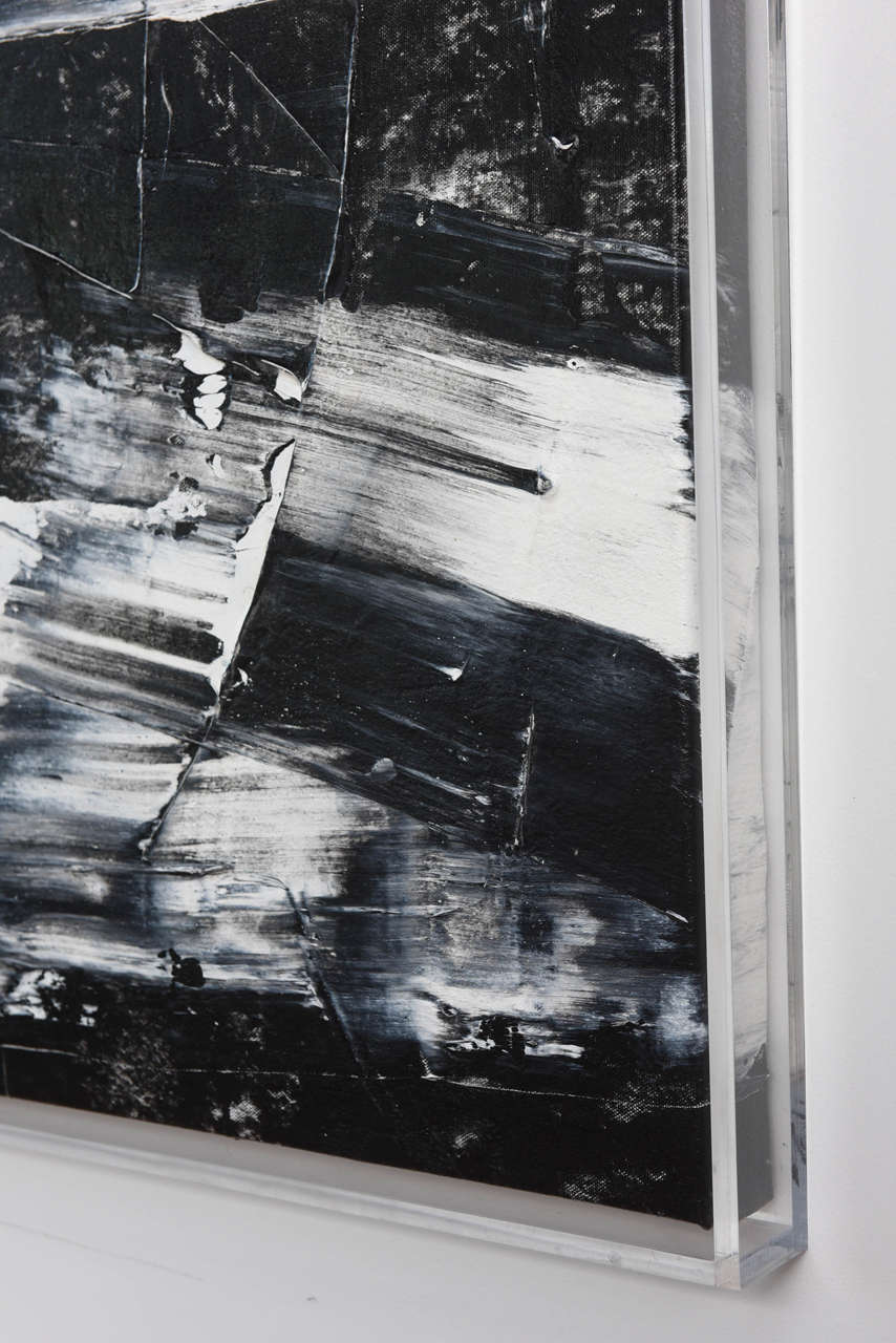 Renato Freitas Original Oil on Canvas, 2015, Black and White 2 For Sale 1