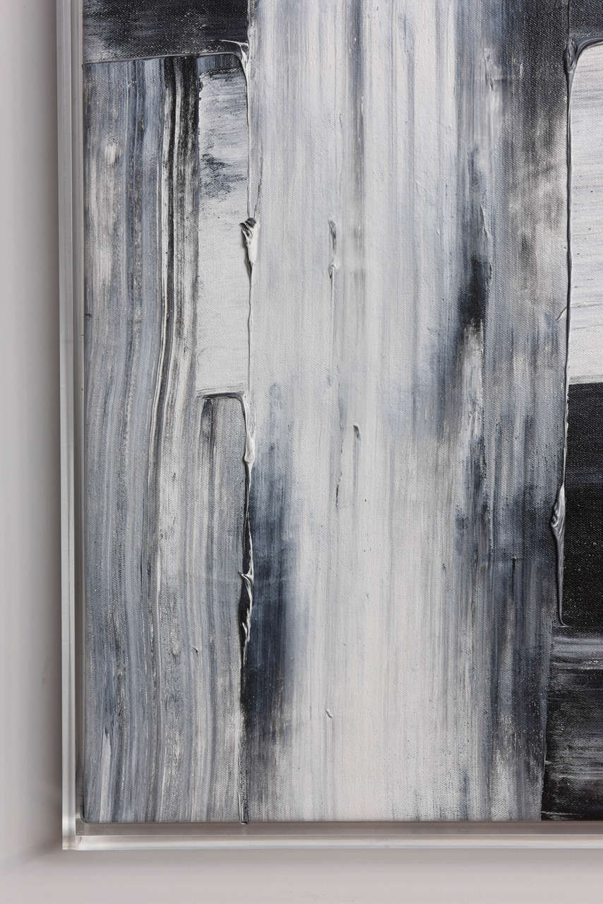 Contemporary Renato Freitas Original Oil on Canvas, 2015, Black and White 3 For Sale
