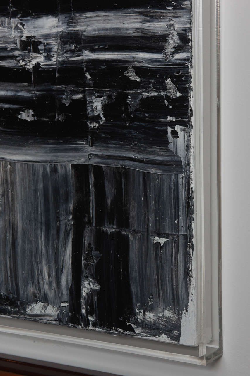 Renato Freitas Original Oil on Canvas, 2015, Black and White 1 For Sale 1