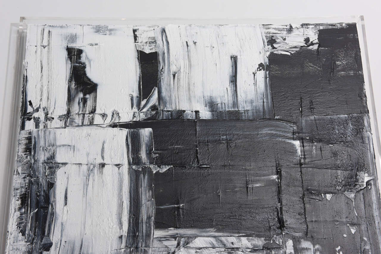 Renato Freitas Original Oil on Canvas, 2015, Black and White 1 For Sale 2