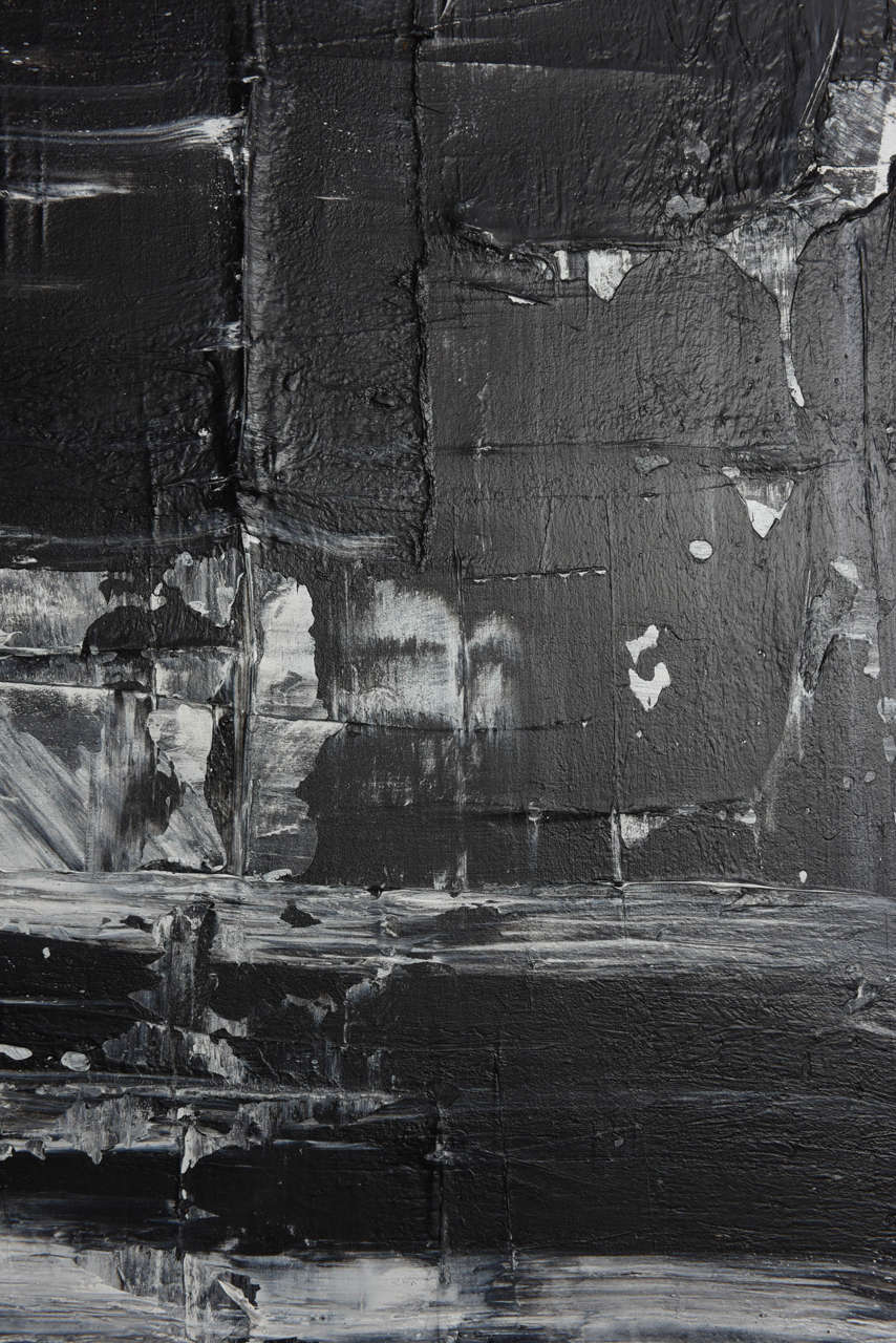Renato Freitas Original Oil on Canvas, 2015, Black and White 1 For Sale 3