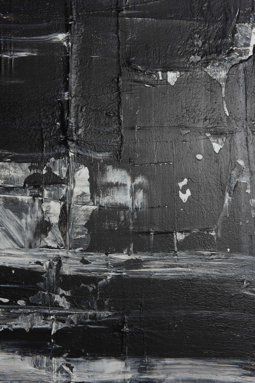 Renato Freitas Original Ölgemälde auf Leinwand, 2015, Schwarz und Weiß 1 im Angebot 3