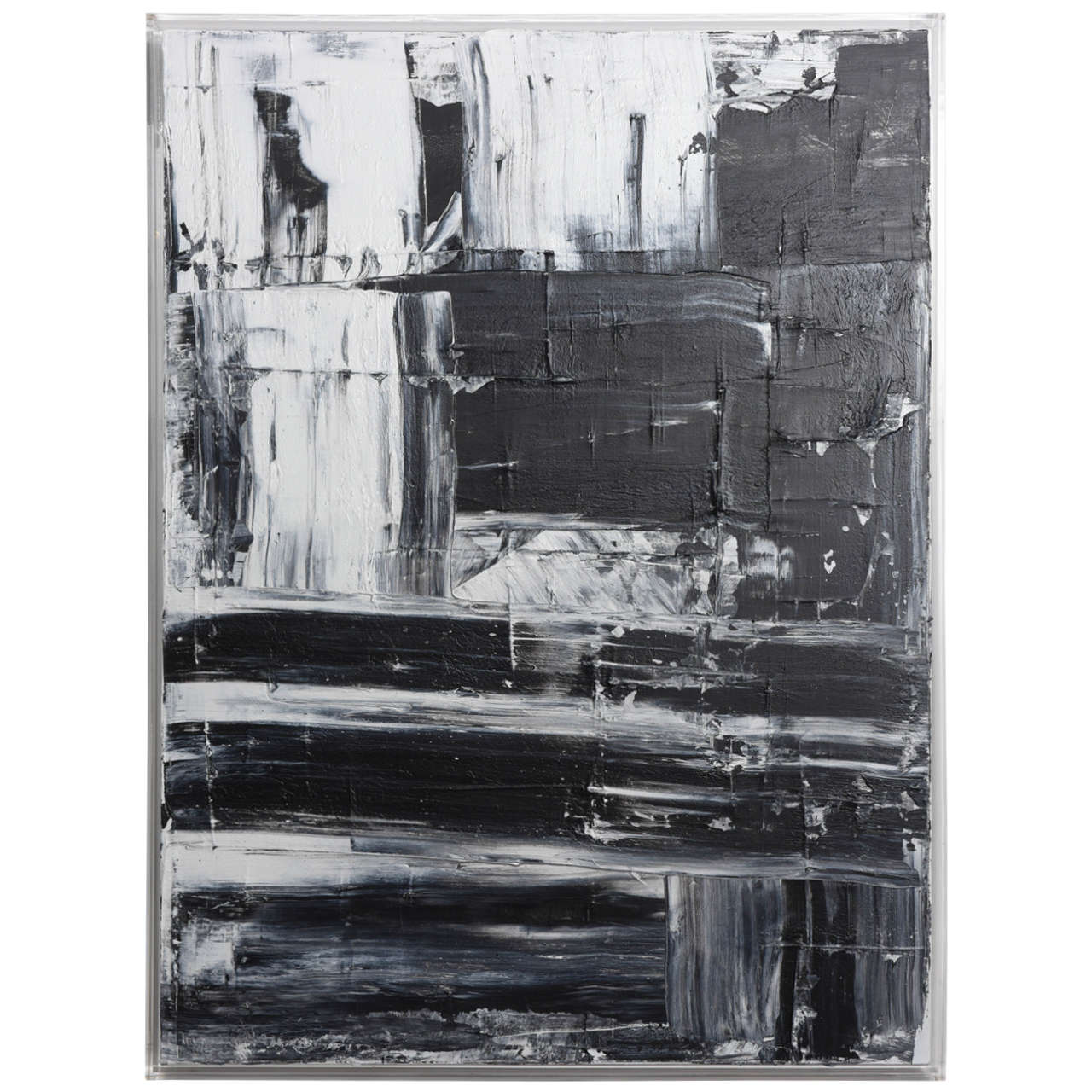 Renato Freitas Original Oil on Canvas, 2015, Black and White 1 For Sale