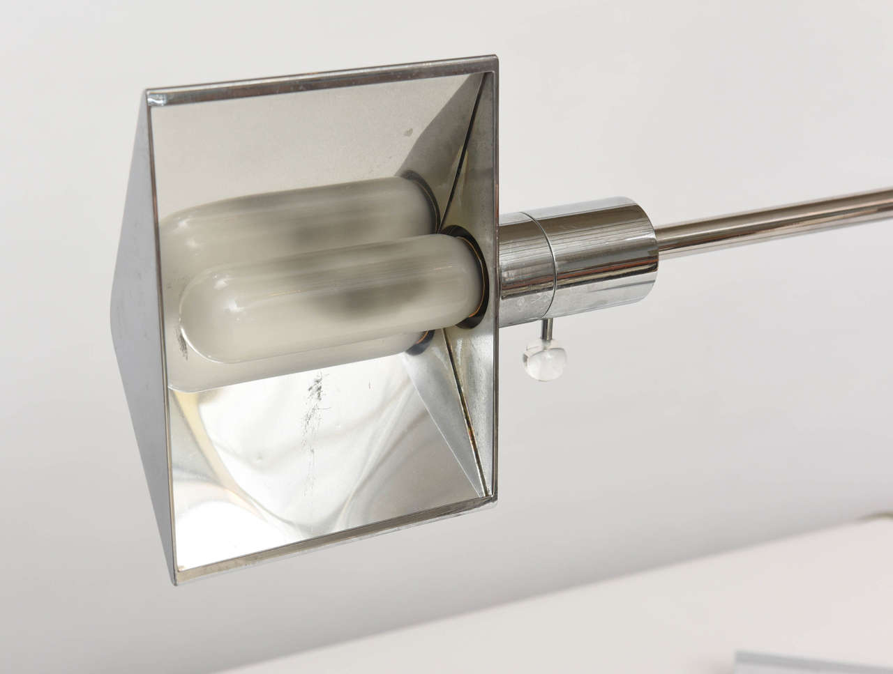 Early Cedric Hartman American Modern Polished Chrome Desk Lamp In Excellent Condition For Sale In Hollywood, FL