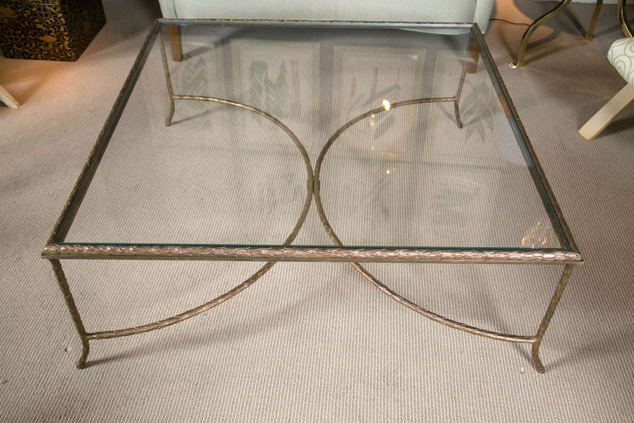 American Bronze Coffee Table in the Manner of Bagues