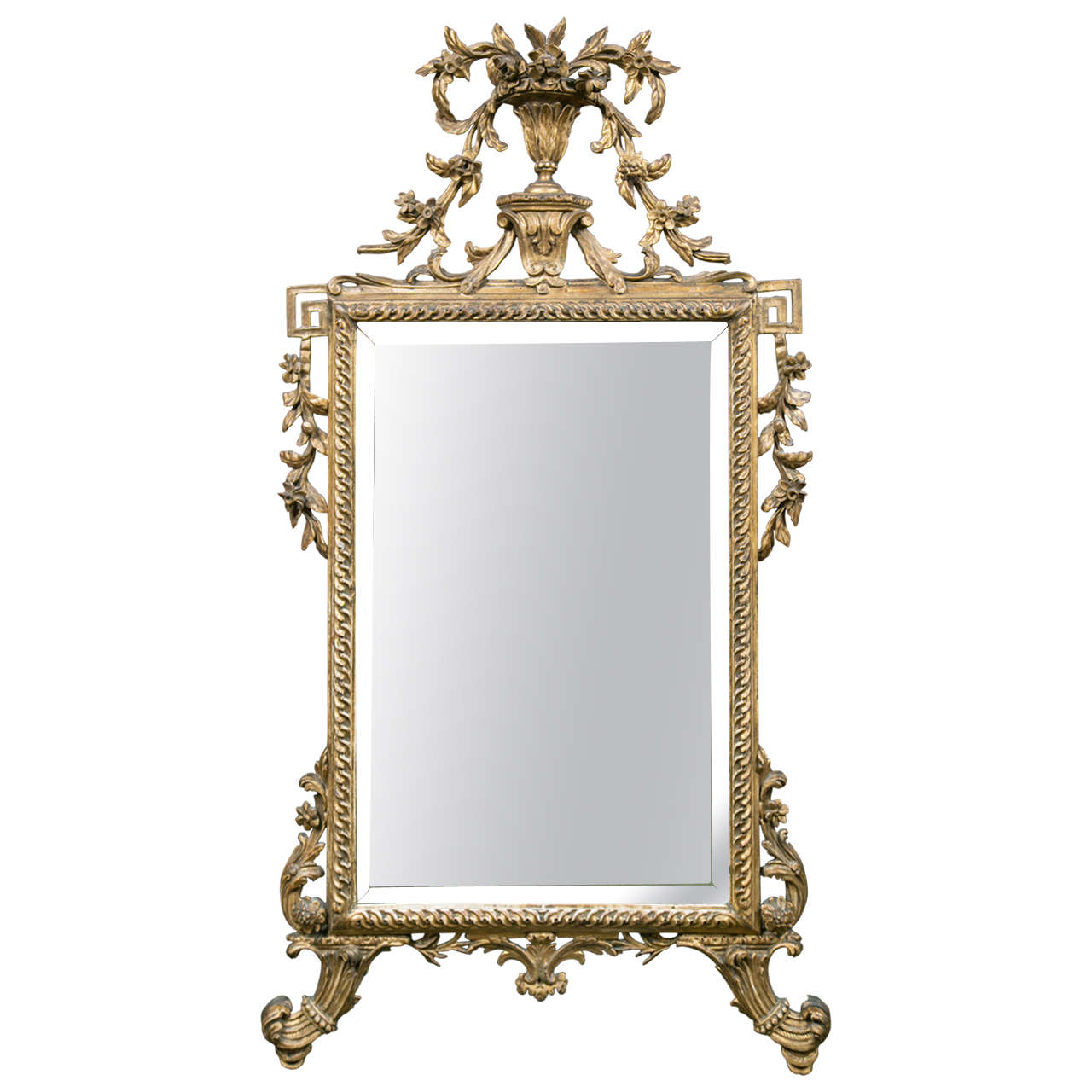 18th Century Italian Neoclassical Giltwood Mirror