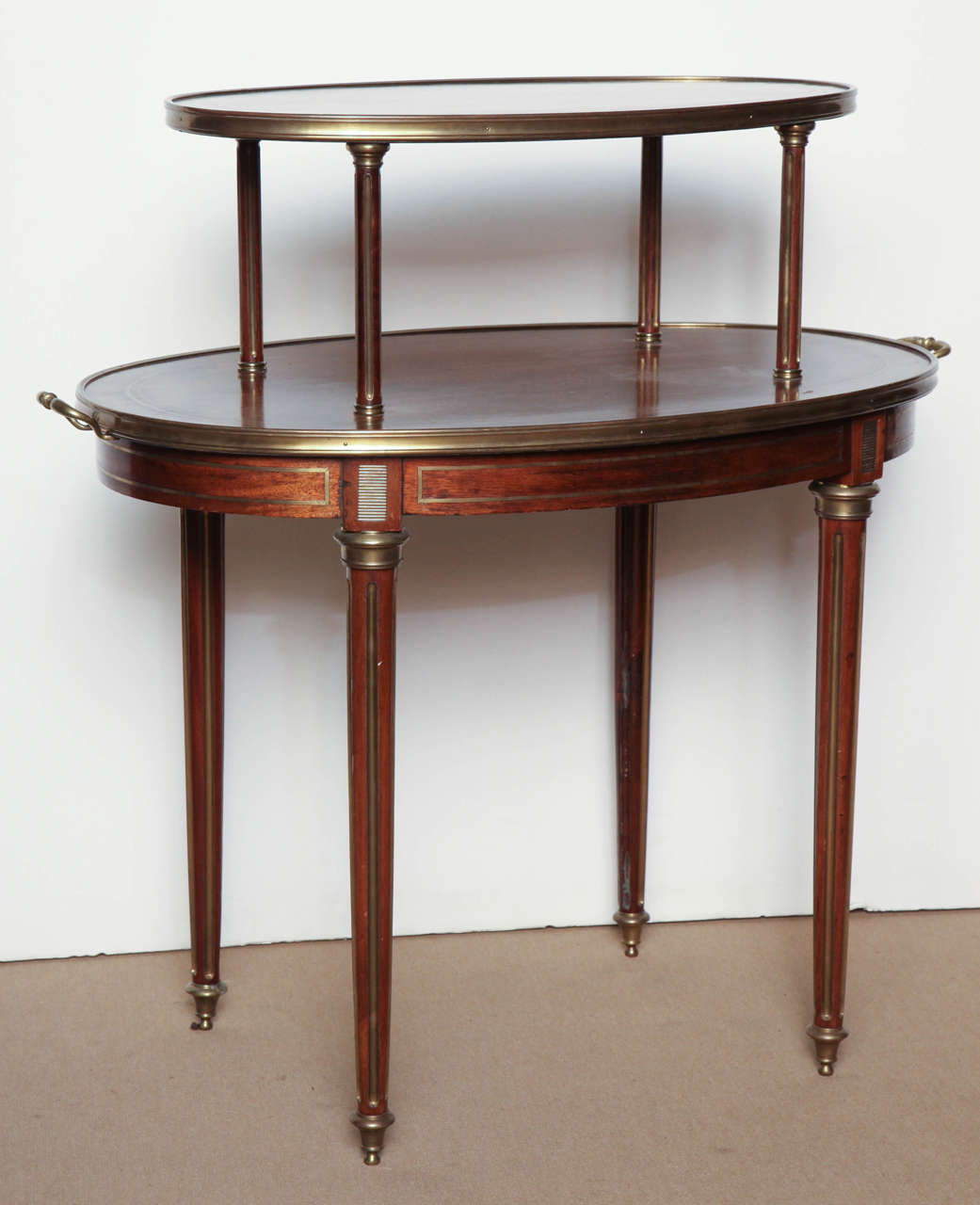 French Late 19th Century Louis XVI Style Two-Tier Table For Sale