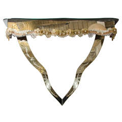 Murano Venezia Mirrored Console Table, 1935-1940