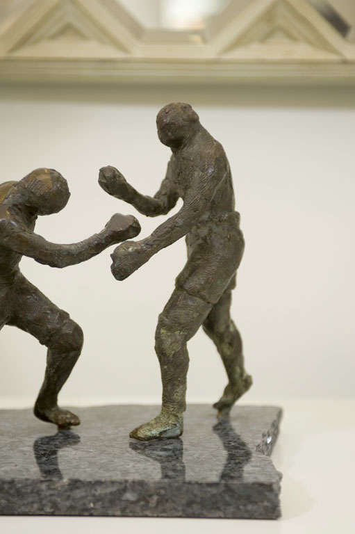 20th Century Bronze Boxers in the Manner of Sculptor Joe Brown.