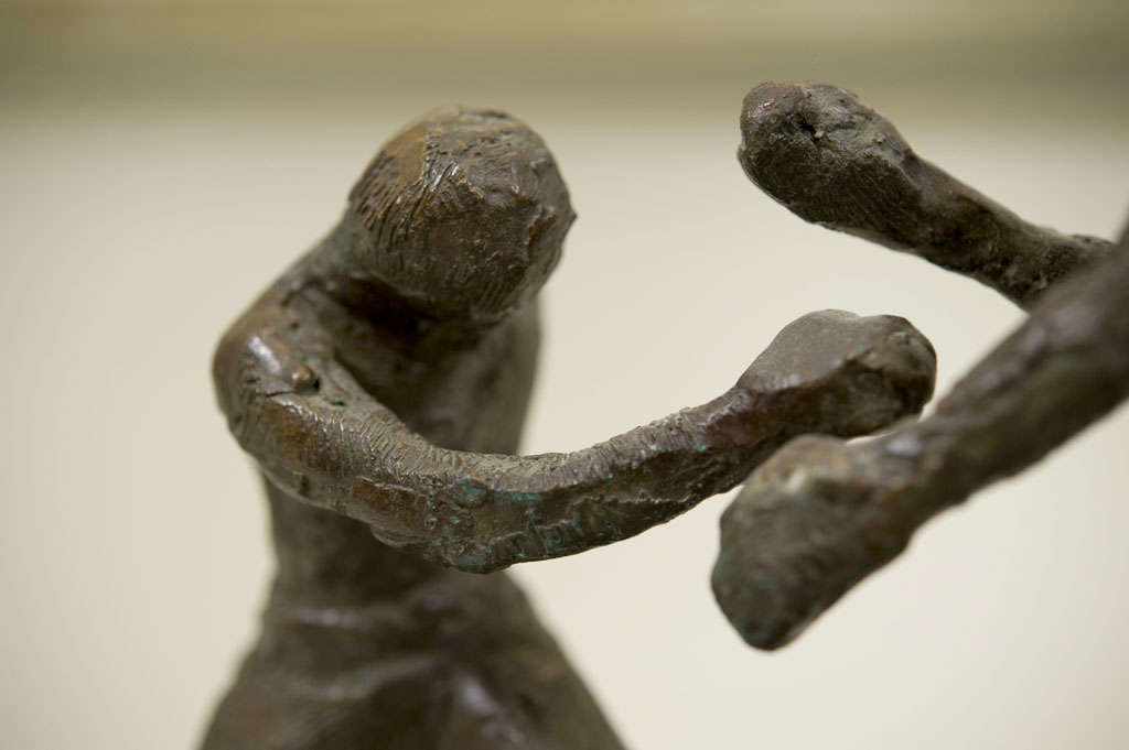 Bronze Boxers in the Manner of Sculptor Joe Brown. 1