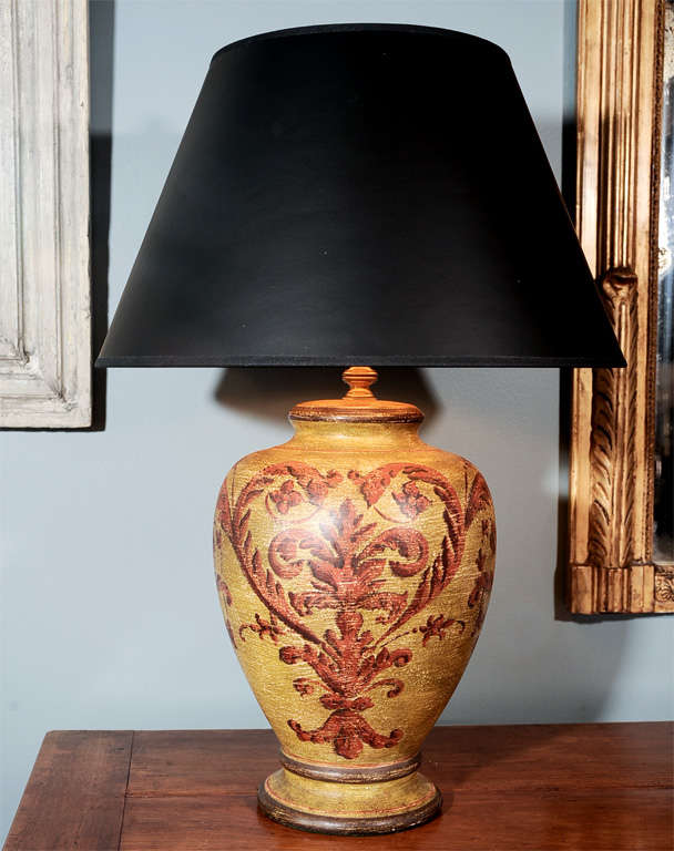 Painted Italian Urn Lamp 1